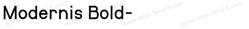 Modernis Bold字体转换